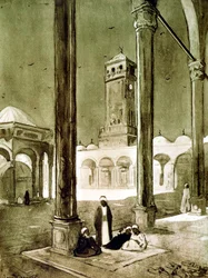 Entrance to the Muhammad Ali Mosque, Cairo, Egypt, 1928