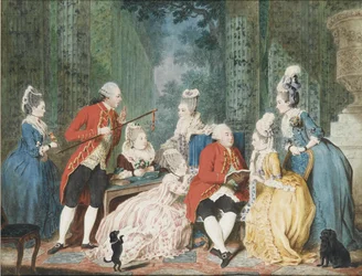 Society in the Palais Royal, ca 1775