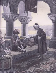 The three rings, illustration from Decameron of Boccaccio