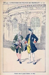 Francois Voltaire with King Frederick II of Prussia at Sanssouci near Potsdam, from 