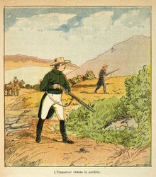 Napoleon Hunting with Las Cases in Ste Helene in August 1816