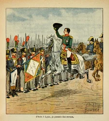 The Emperor Napoleon passes the troops into reviews