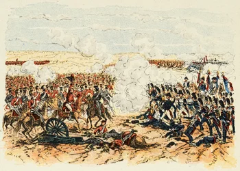 Illustration taken from the book The Heroes of the Century, anecdotal recits by Dick de Lonlay and illustrated by Louis Bombled