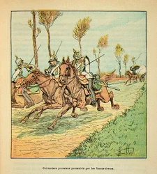 Prussian Cuirassiers pursued by the Freicists in October 1870
