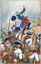 The French army faces the Russians at the siege of Gdansk