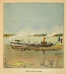 The War in Madagascar: French Canonniere on the Ikopa River in Madagascar in 1895, Private Collection