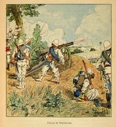 The War in Madagascar - Anecdotal History of the French Expeditions of 1885-1895 by Henri Galli, Illustrated by Louis Bombled: Defense of Tsarasaotra in 1895, Private Collection