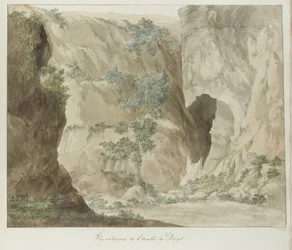 Outer Wall of the Oreille de Denys Cave (Voyage in Italy, Sicily, and Malta - 1778 series)