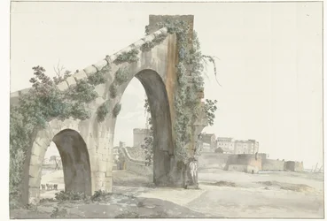 View of the Aqueduct and the City of Taranto (Voyage en Italie, en Sicile et à Malte - 1778)