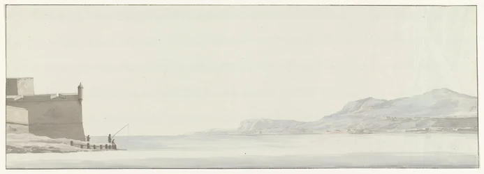 View of the Coast of Calabria from the Outer Corner of the Citadel of Messina (Voyage in Italy, Sicily, and Malta - 1778)