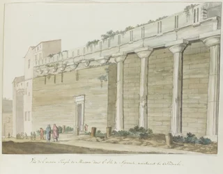 View of the Old Minerva Temple on the Island of Syracuse (Voyage in Italy, Sicily, and Malta - 1778 series)