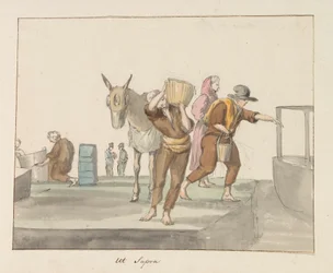 Costumes of Gozo Island (Voyage en Italie, en Sicile et à Malte - 1778)