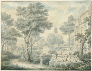 Arcadian Landscape with a Tomb