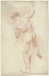 Male Nude, Standing, Seen from the Back