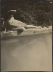[Dancer by Garden Pool]