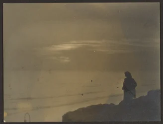 Figure Viewing Sunset