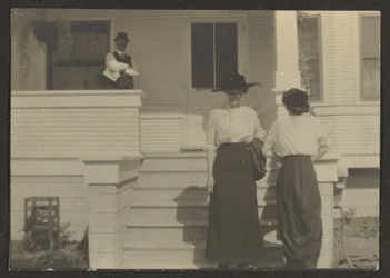 Figures on Porch