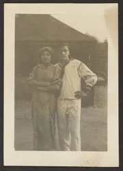 [Florence and Young Man in Navy Uniform]