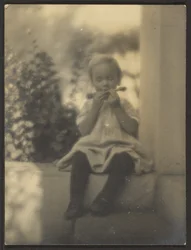 [Little Girl on Front Steps]