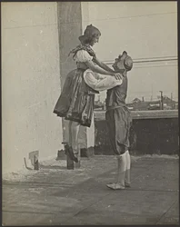 Man and Woman Dancing in Costume