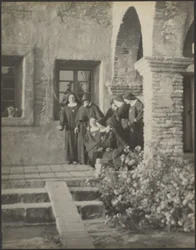 Nuns Outside Ecclesiastical Building