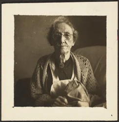 Old Woman with Crochet Shawl