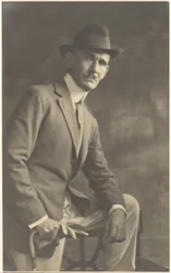 Portrait of a Man with Cane and Gloves