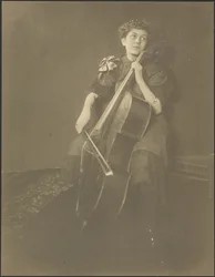 Portrait of a Woman Playing the Cello