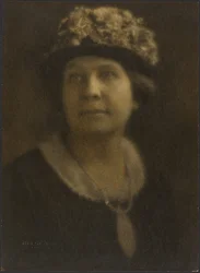 Portrait of a Woman in Floral Hat