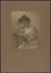 Portrait of a Woman in Satin Dress