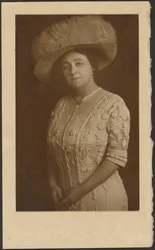Portrait of a Woman with Elaborate Tulle Hat