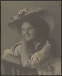 [Portrait of a Young Woman Leaning on a Chair]