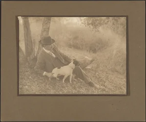[Self-Portrait with Dog]