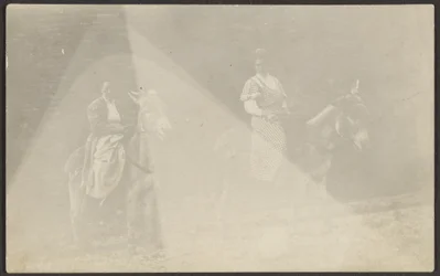 Two Women on Mules