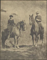Woman and Man on Horseback
