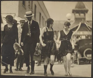 Women in Costumes on Street