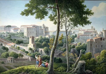 View of the Quirinal Hill in Rome, with the Villa Colonna in the Background