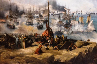The Battle of Navarino; View from the Southern Tip of the Island of Sphacteria