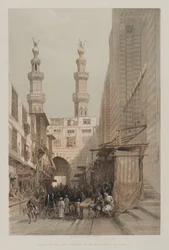 Minarets, and Grand Entrance of the Metwaleys, at Cairo