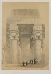 View from Under the Portico of the Temple of Dendera