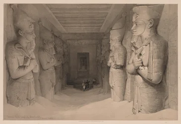 Egypt and Nubia: Volume I - No. 14, Interior of the Temple Aboo Simbel