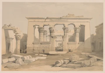Egypt and Nubia: Volume I - No. 28, Portico of the Temple of Kalabshi