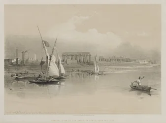 General View of the Ruins of Luxor, From the Nile