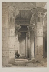 View Under the Grand Portico of the Temple, Philae