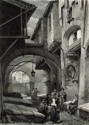 The Ghetto, Rome, Engraved by S.V. Hunt, Cassell and Company