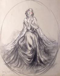 A Seated Lady in Theatrical Pose