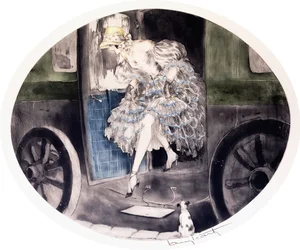 Alighting from the Carriage, c.1920-1930s