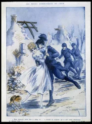 Soldiers Entering the City, One Kissing a Woman, Charming Spoil