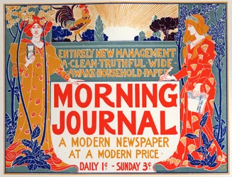 Morning Journal, Newspaper. Poster by Louis Rhead, USA