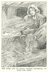 The Cook Got Up Early, Before Daybreak, to Feed the Cows (litho)